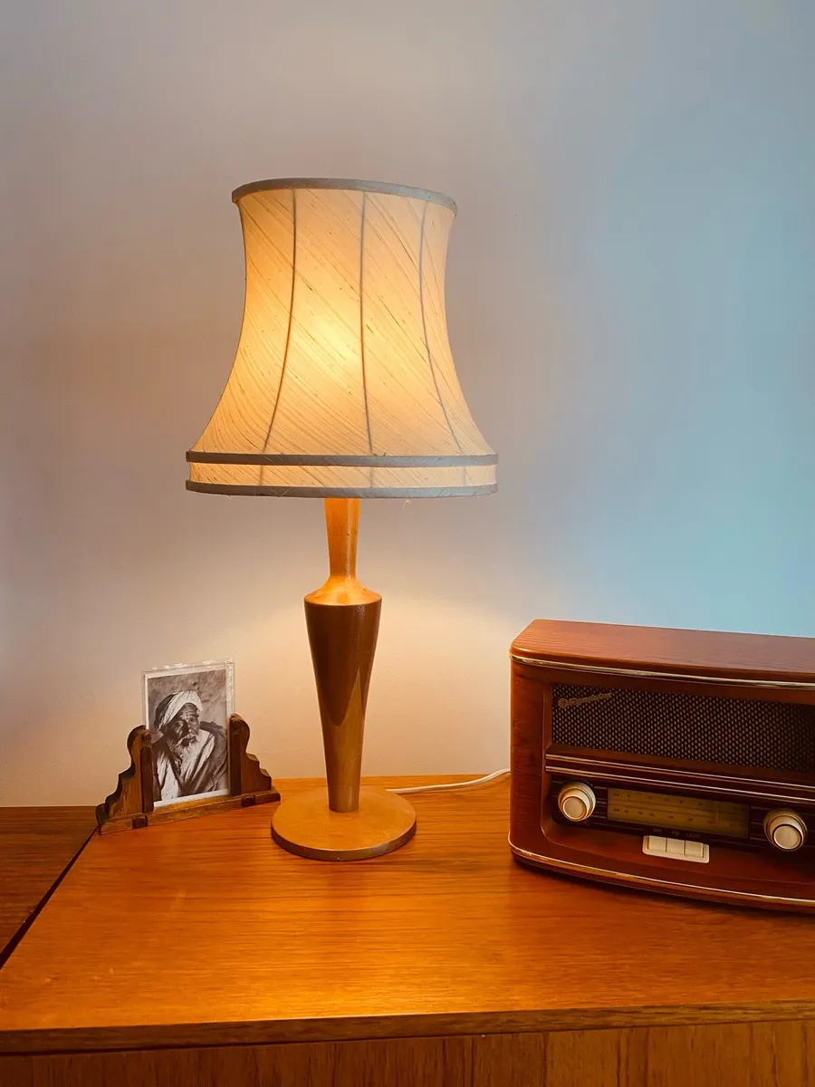Vintage Lamp with Shade - Image 1