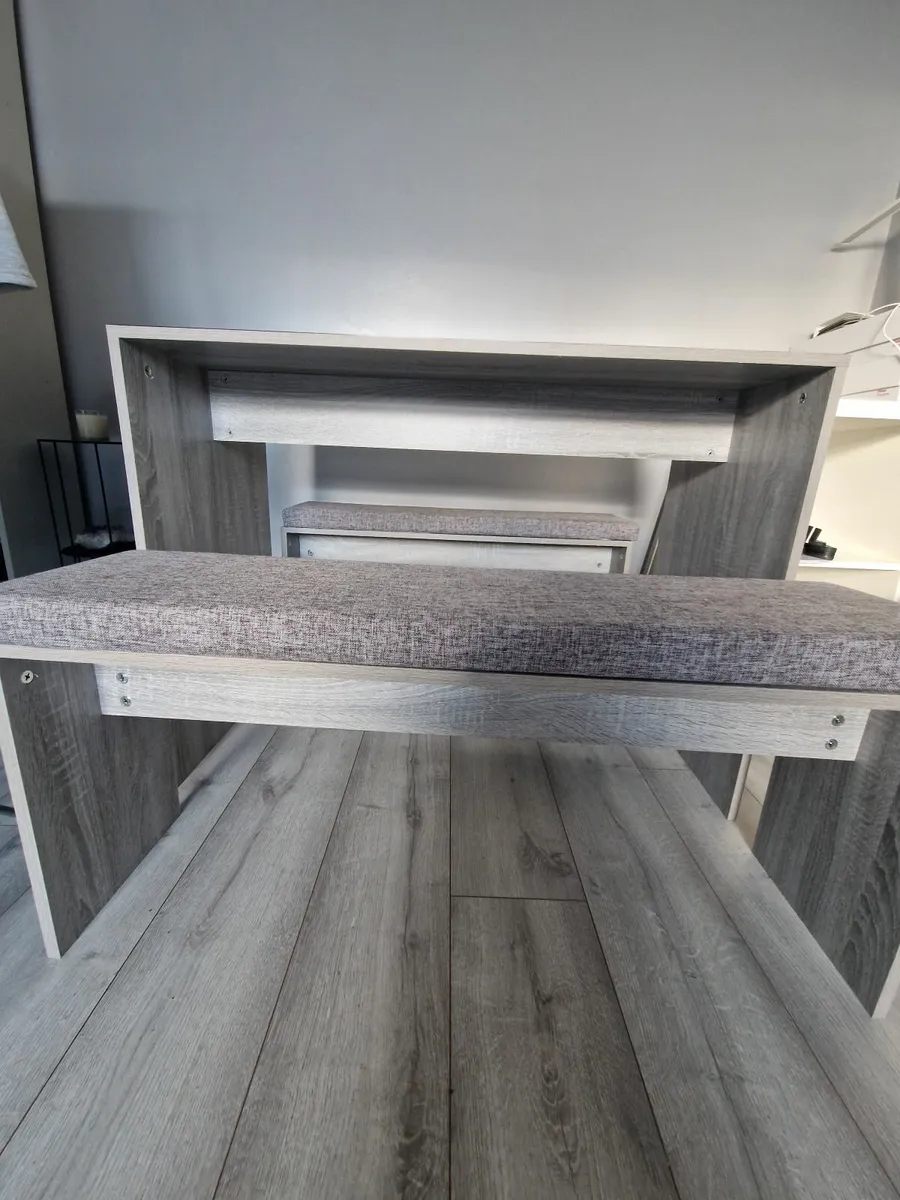 Dining table and 2 benches - Image 1