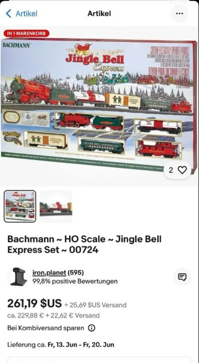 Bachmann Jingle Bell Express Set 110 V - Image 2