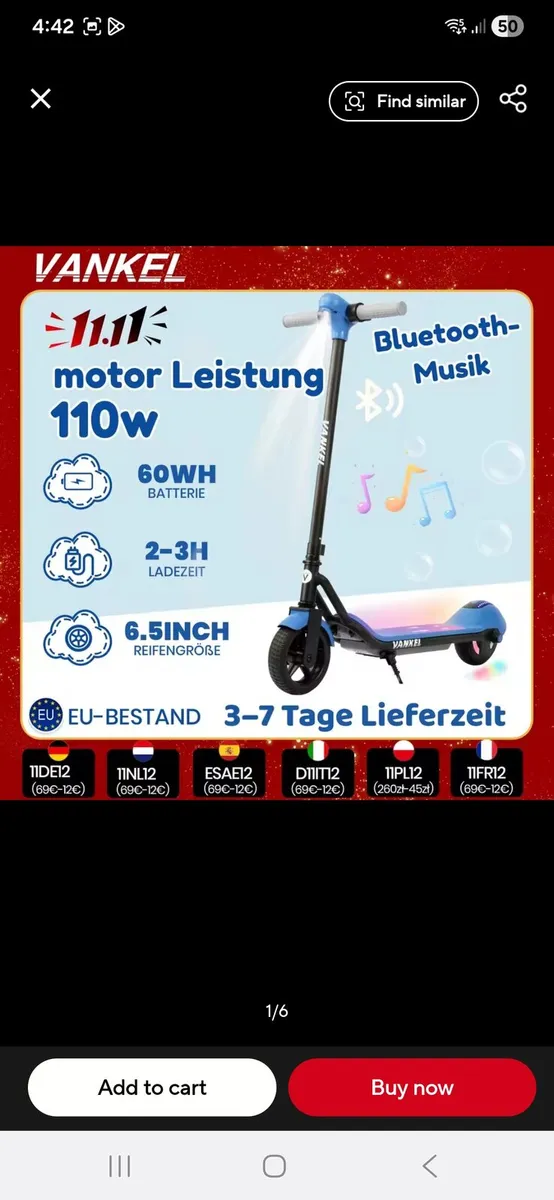 Kids electric scooters brand new two there - Image 1