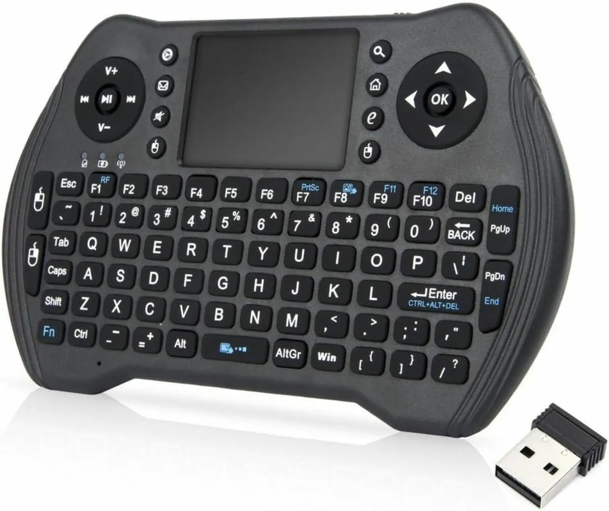 Mini Wireless Keyboard 2.4G, Handheld Remote with