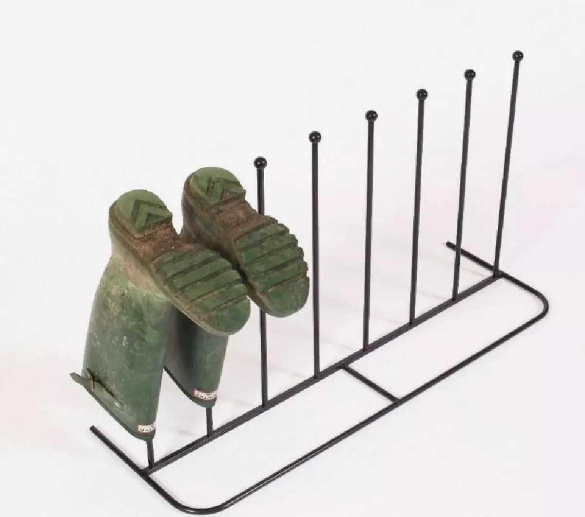 Welly Boot Rack (Holds 4 Pairs) Steel Black - Image 1