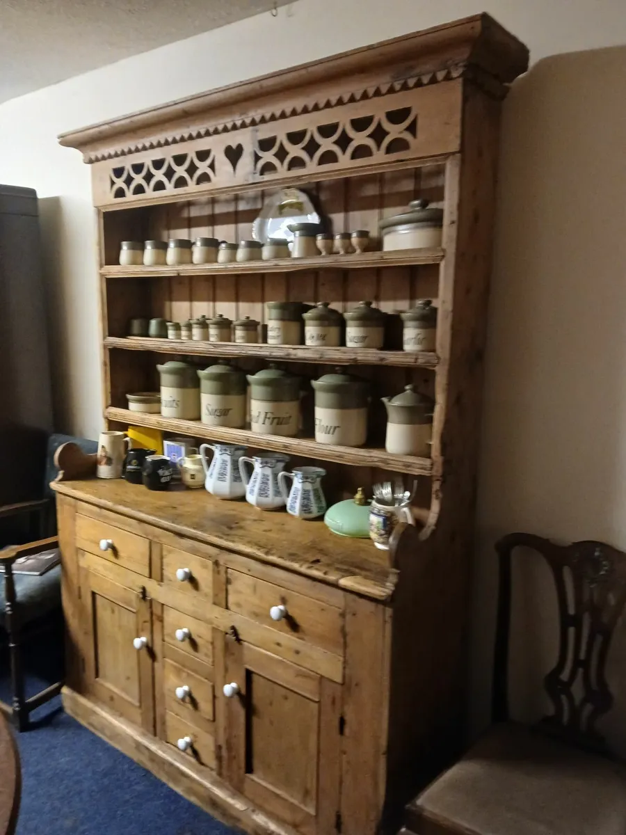 antique irish pine  kitchen dresser