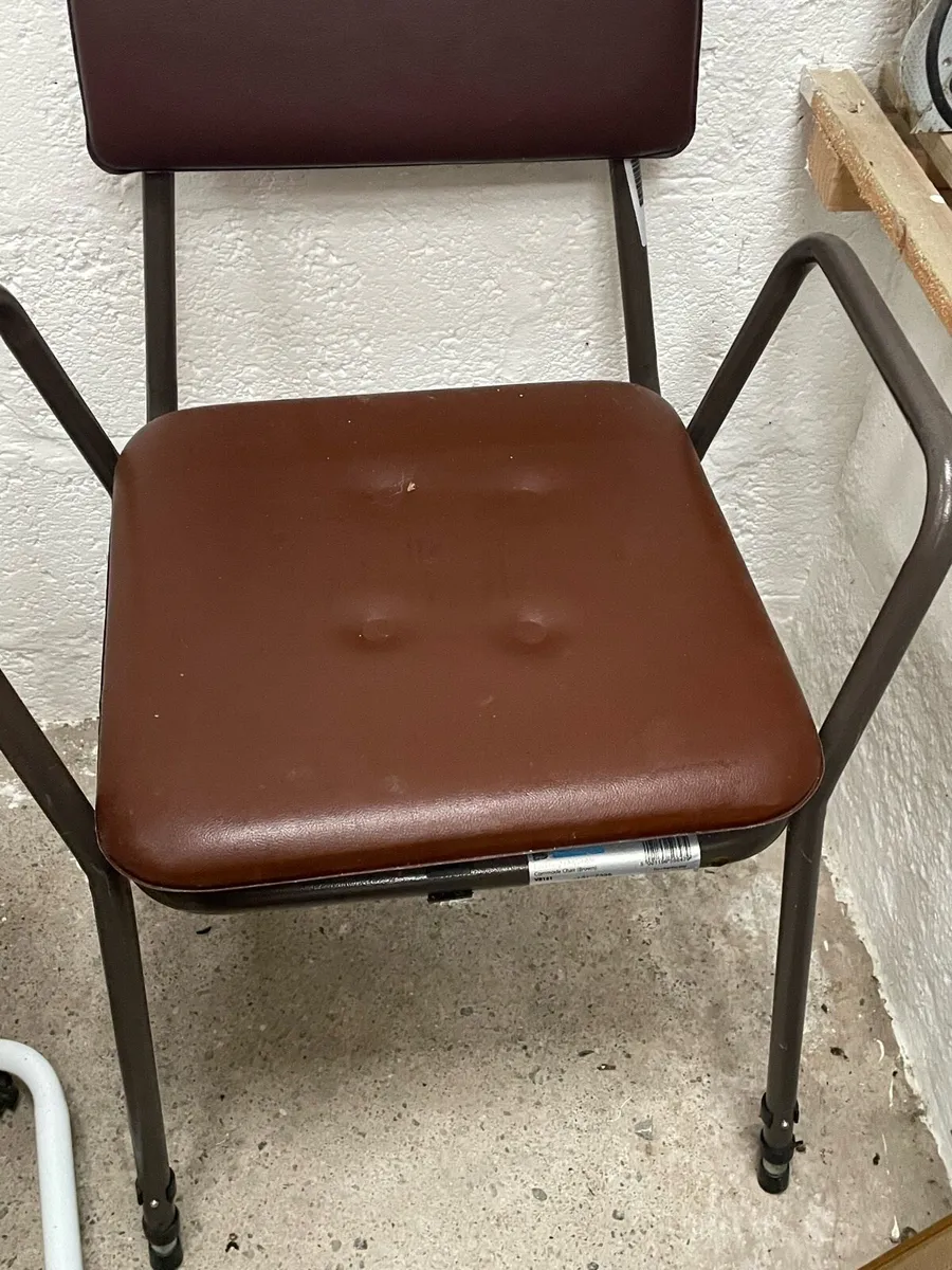 Commode & over bed table. - Image 1