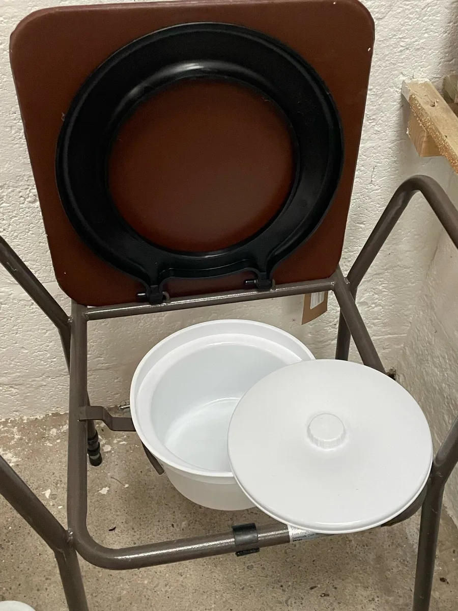 Commode & over bed table. - Image 2