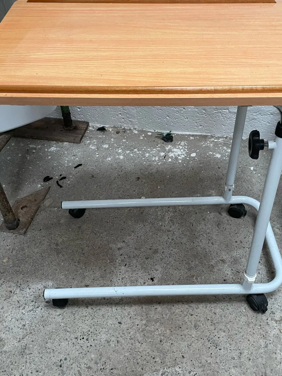 Commode & over bed table. - Image 3