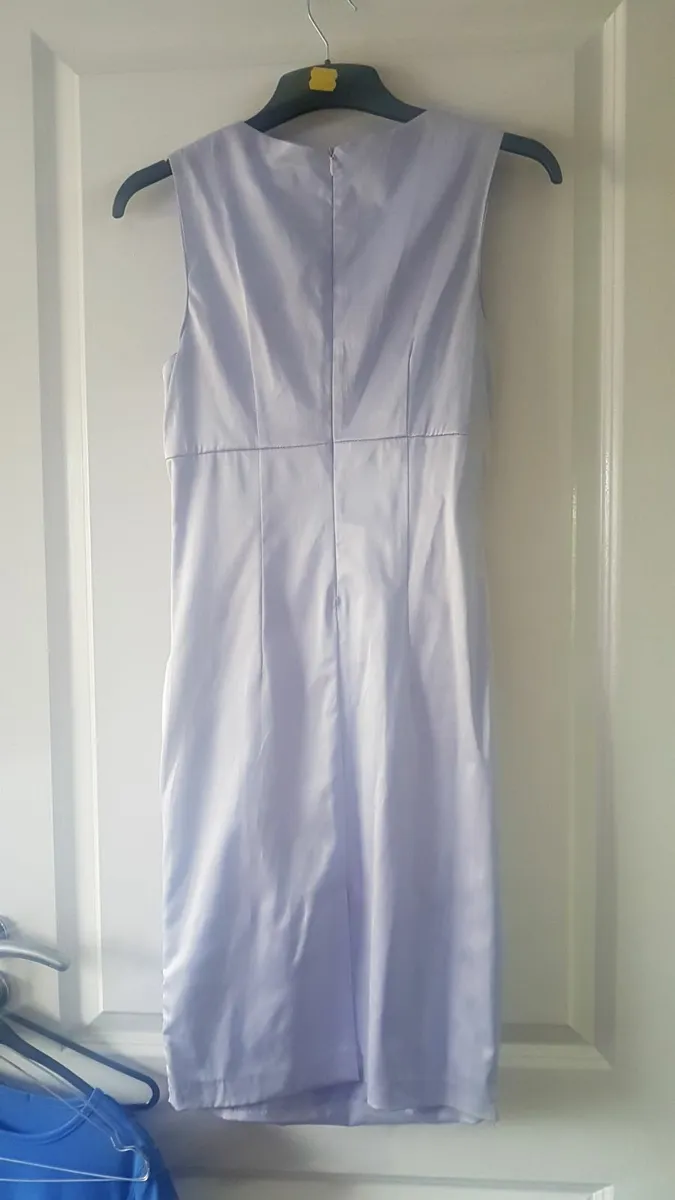 QUALITY satin LOOK lila dress SIZES xs-s s-m new - Image 2