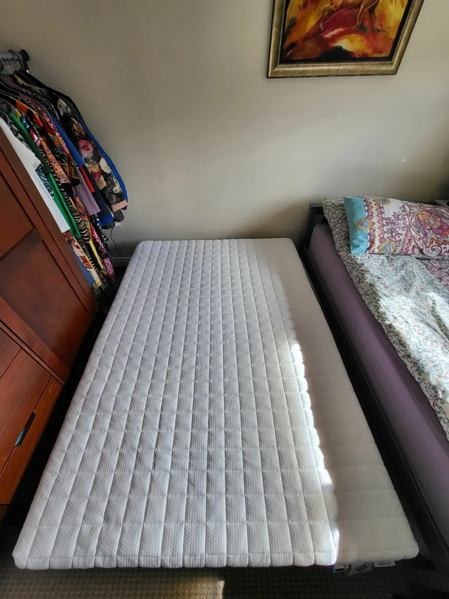 Laura James Blue Velvet Sleeper Couch - Image 3