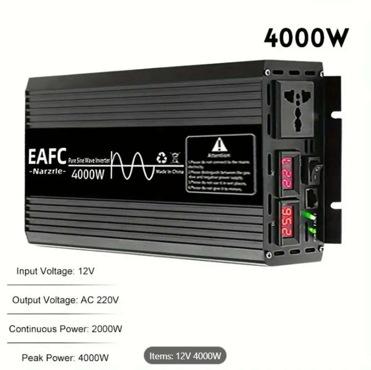 4000W Power Inverter,Pure Sine Wave. - Image 1