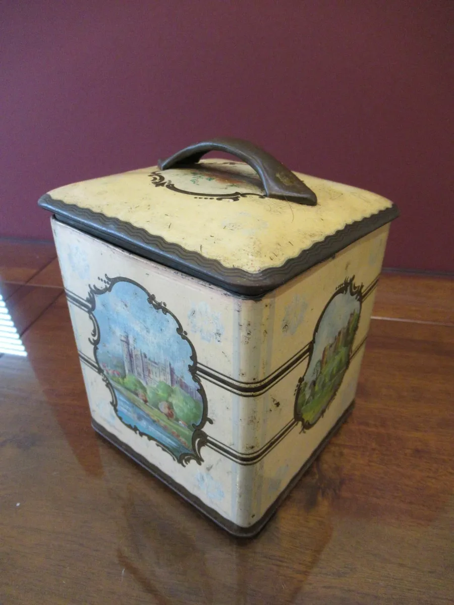 antique vintage TEA TIN CAN cottage kitchen pub - Image 3