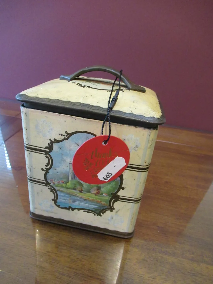 antique vintage TEA TIN CAN cottage kitchen pub - Image 4