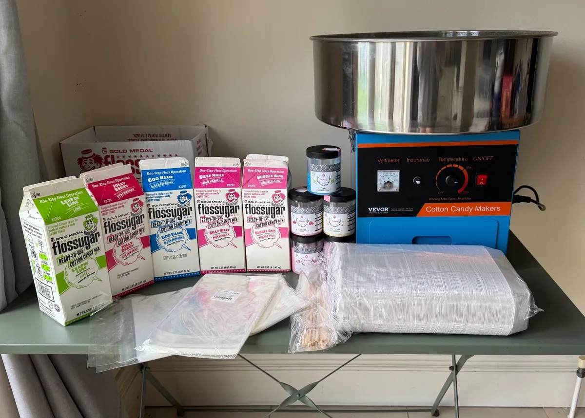 Candy Floss Machine + Full Starter Business Kit - Image 1