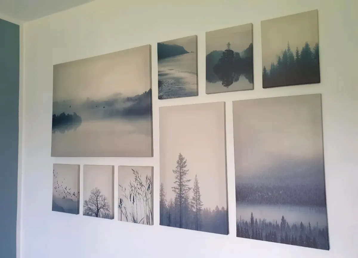 picture, set of 9, blue landscape - Image 3