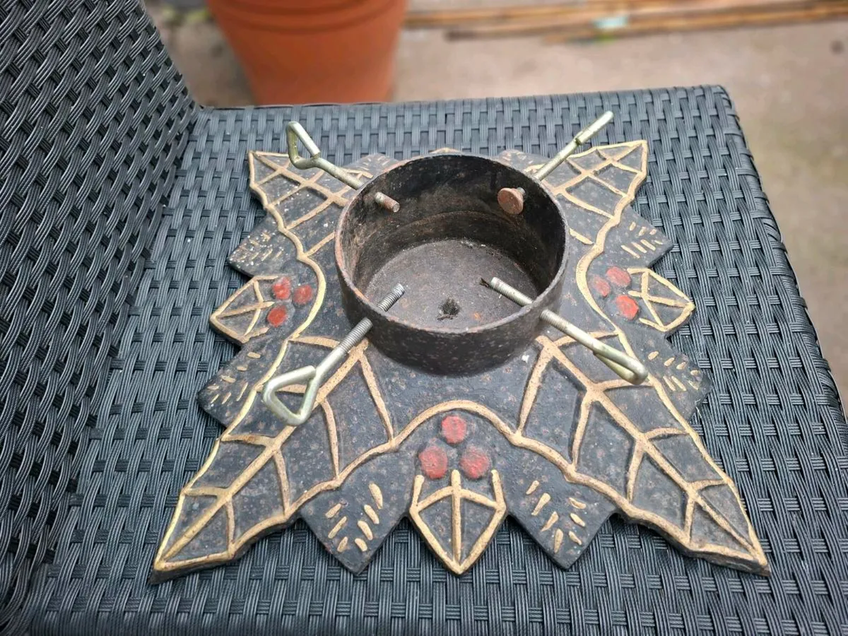 Vintage Cast Iron Christmas Tree Stand - Image 1