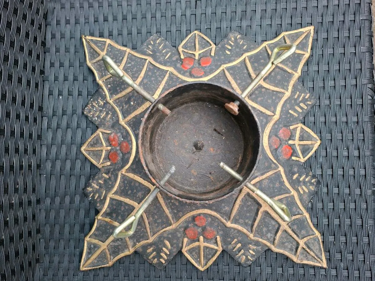 Vintage Cast Iron Christmas Tree Stand - Image 2
