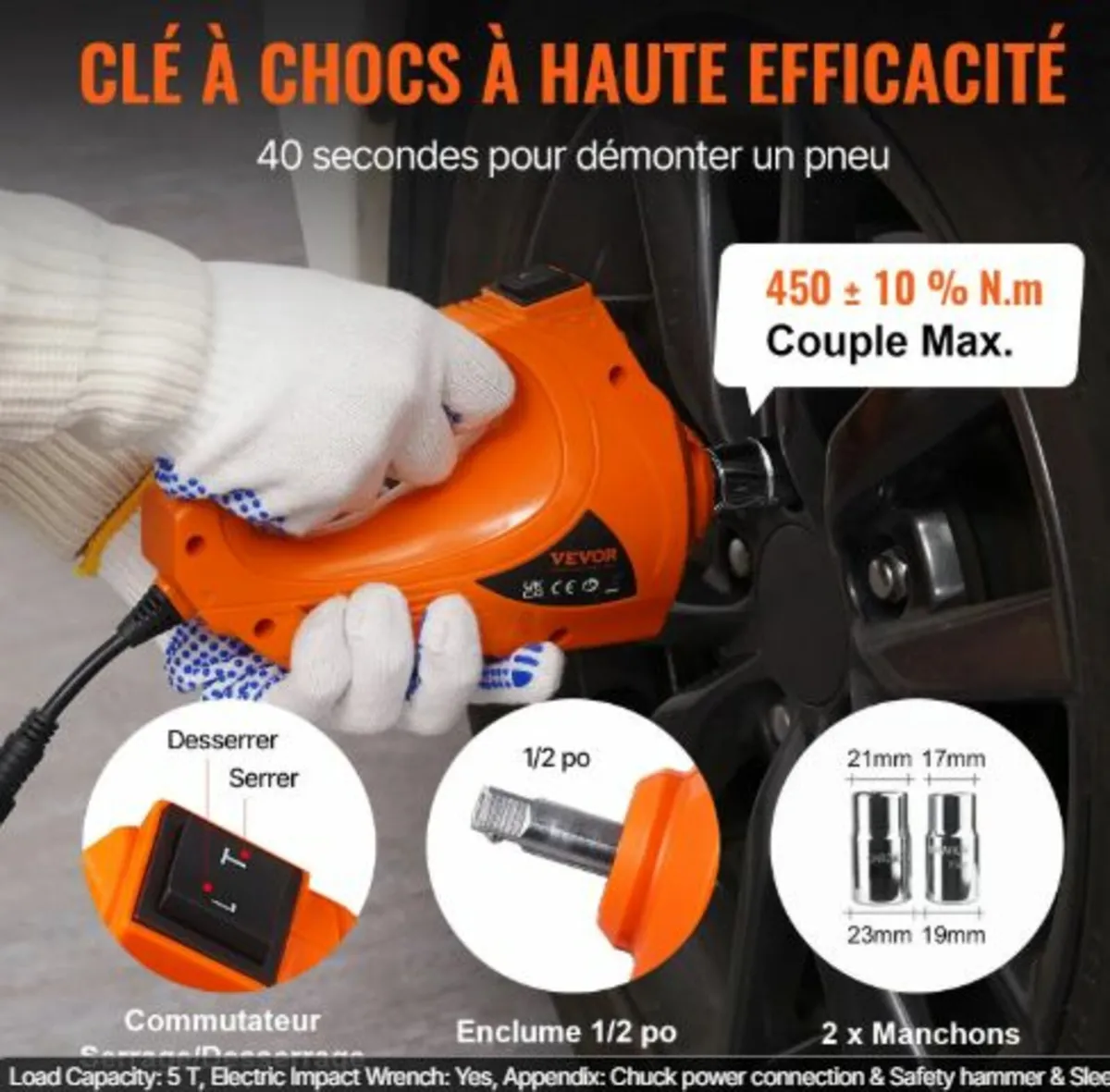 Electric Hydraulic Car Floor Jack 5 Ton 12V w/Imp - Image 3