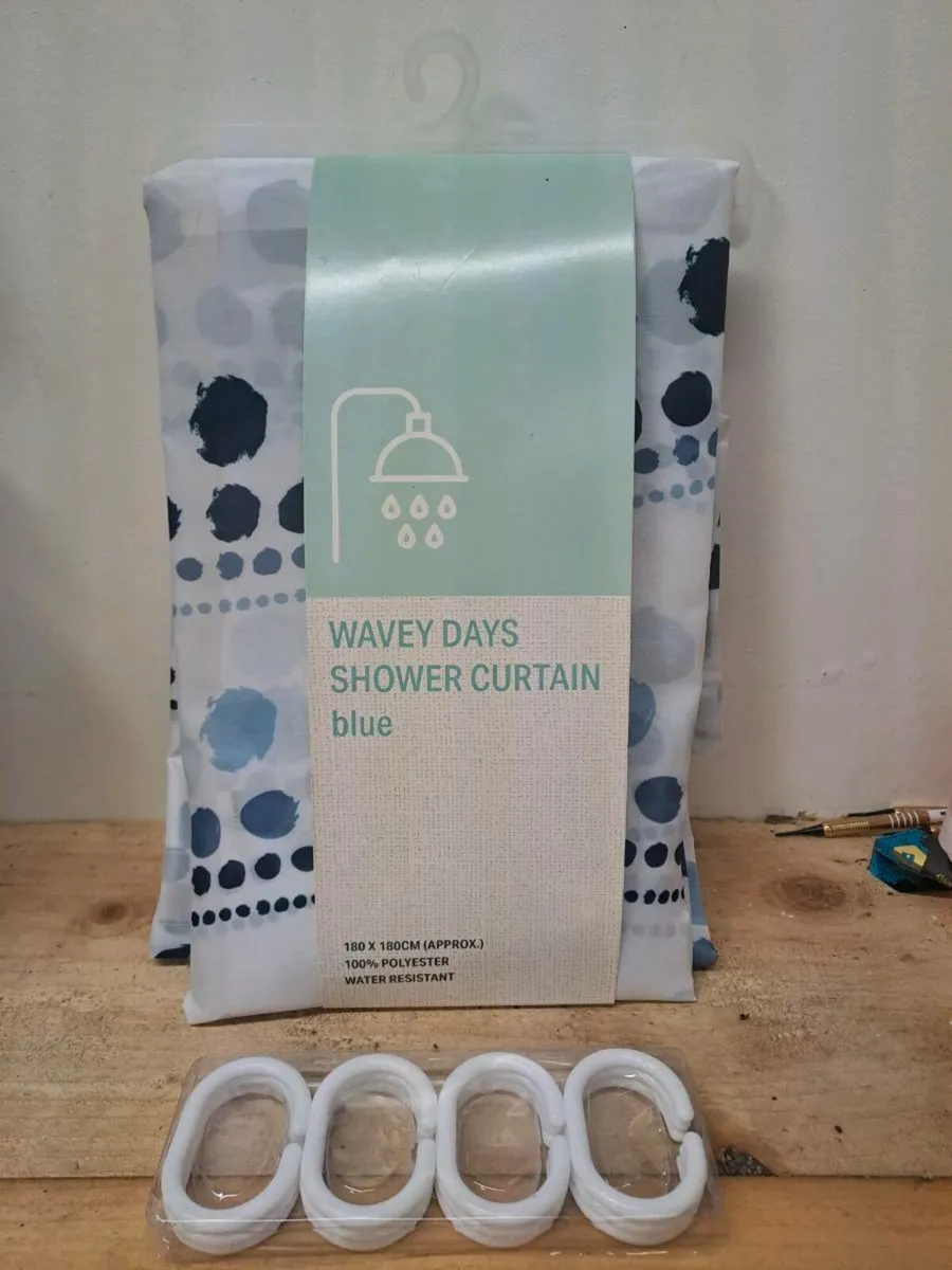 Wavey Days shower curtain - Image 2
