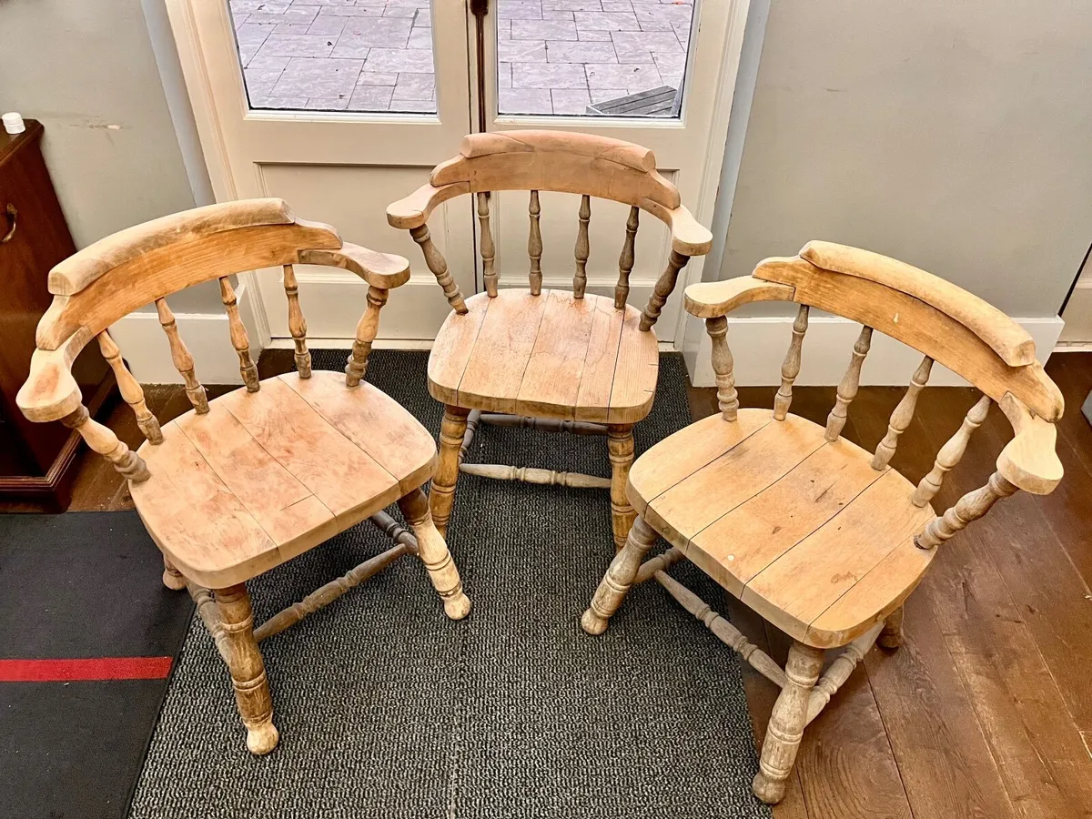 Wooden Captain Chairs - Image 3