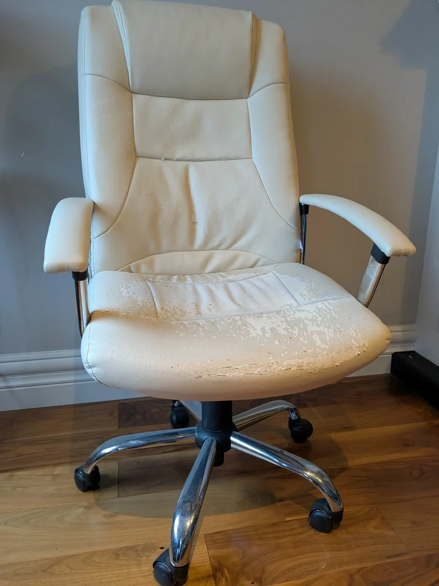 Executive Computer Chair Cream - Image 1