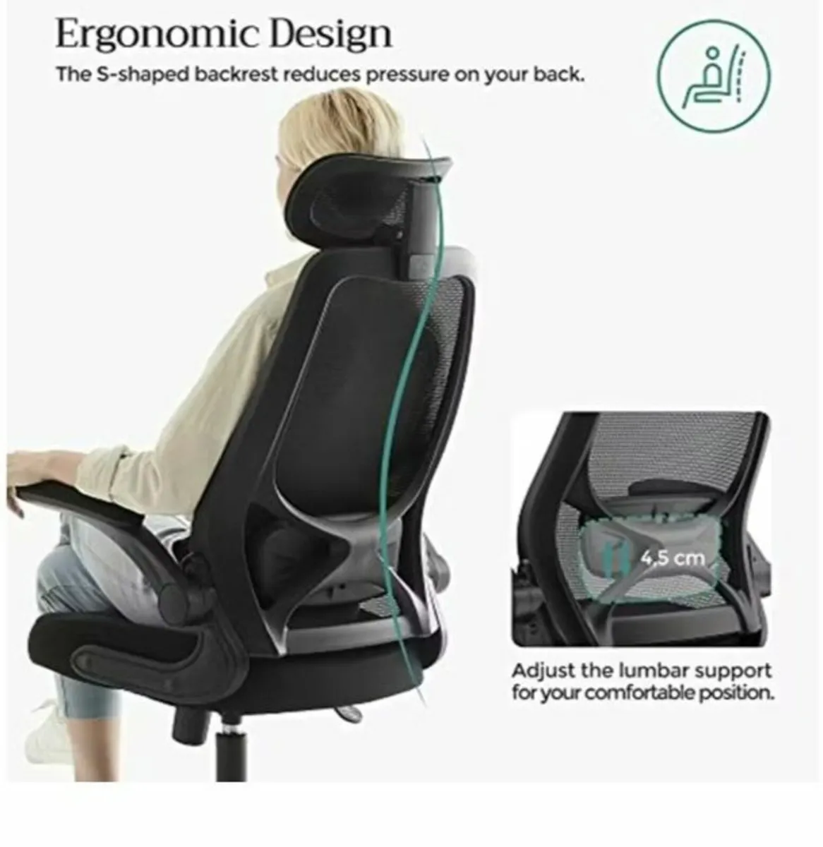 Black Office Chair - Image 4