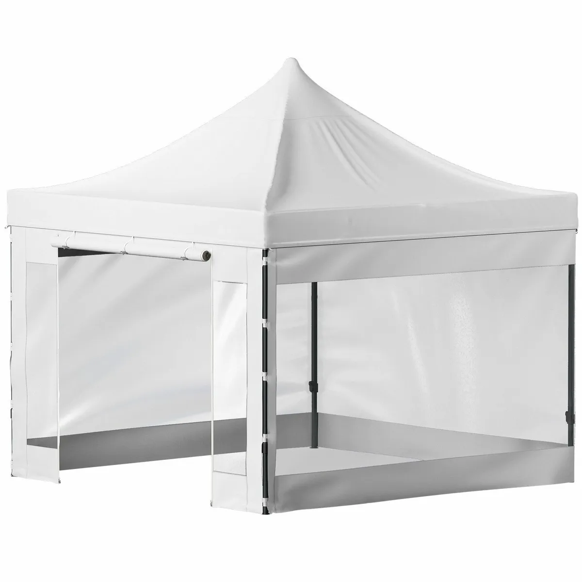 10 x 10 FT Pop Up Canopy Tent Patio Gazebo White - Image 4