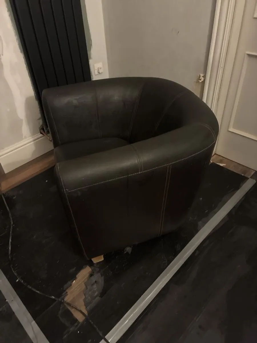 Leather Tub Chair - Image 2