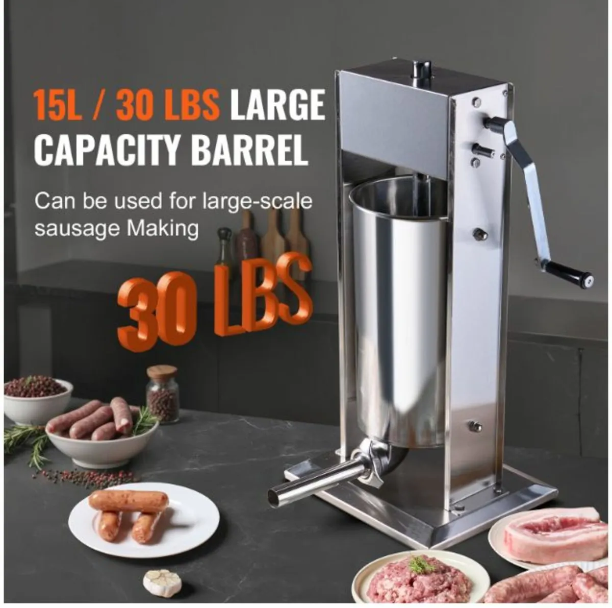 15L Vertical Sausage Stuffer Machine Stainless Ste - Image 4