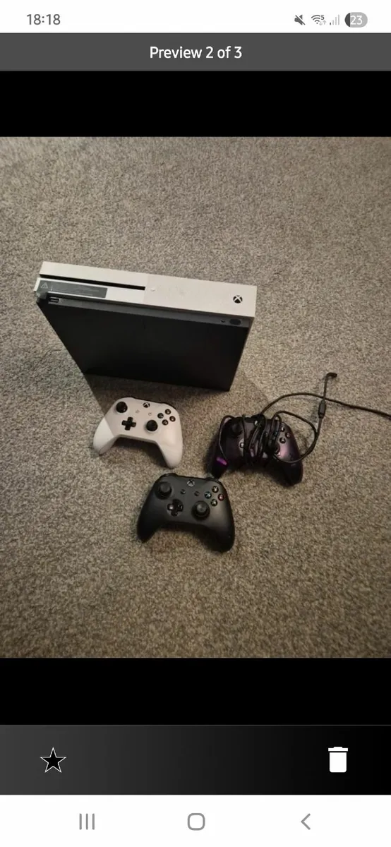 Xbox One, 3 Controllers, 15 Games - Image 1