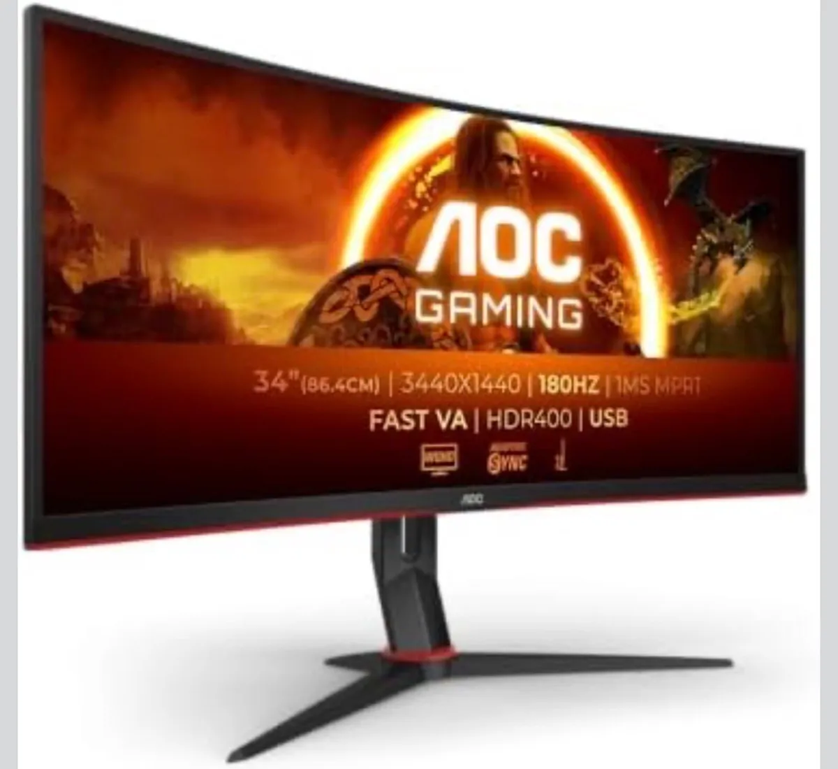 AOC Gaming CU34G2XP - 34 Inch WQHD Curved Monitor - Image 3