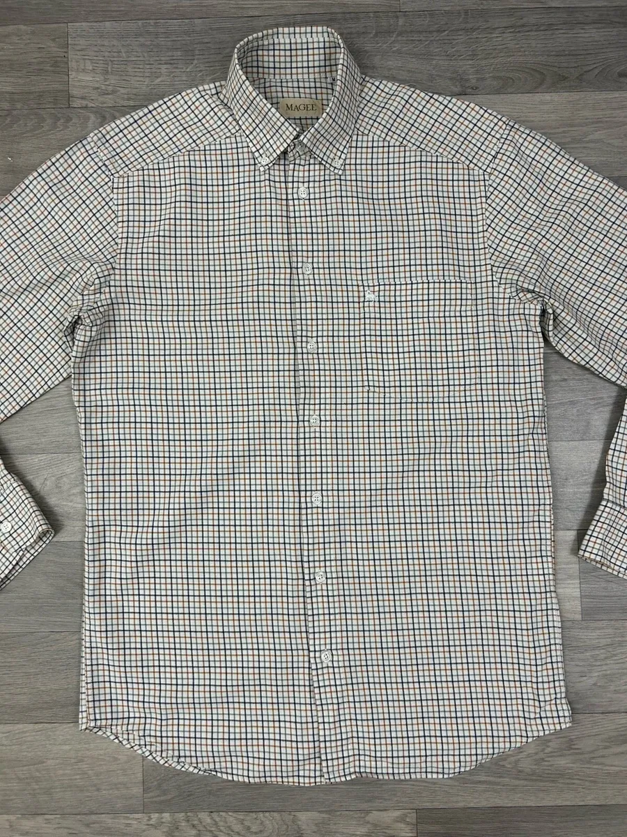 Magee Button Down Check Oxford Shirt Mens Medium - Image 2