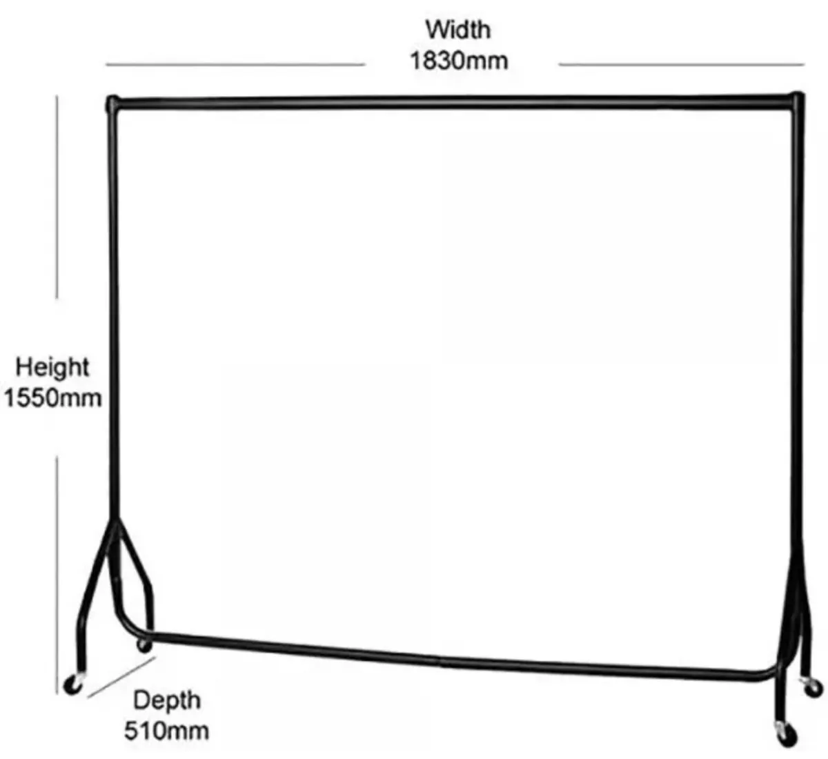 NEW 6ft Heavy Duty Clothes Rail - Image 2