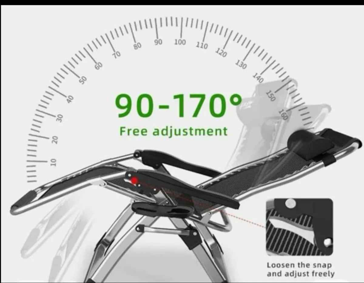 2 Garden beach camping terrase foldable chair - Image 2