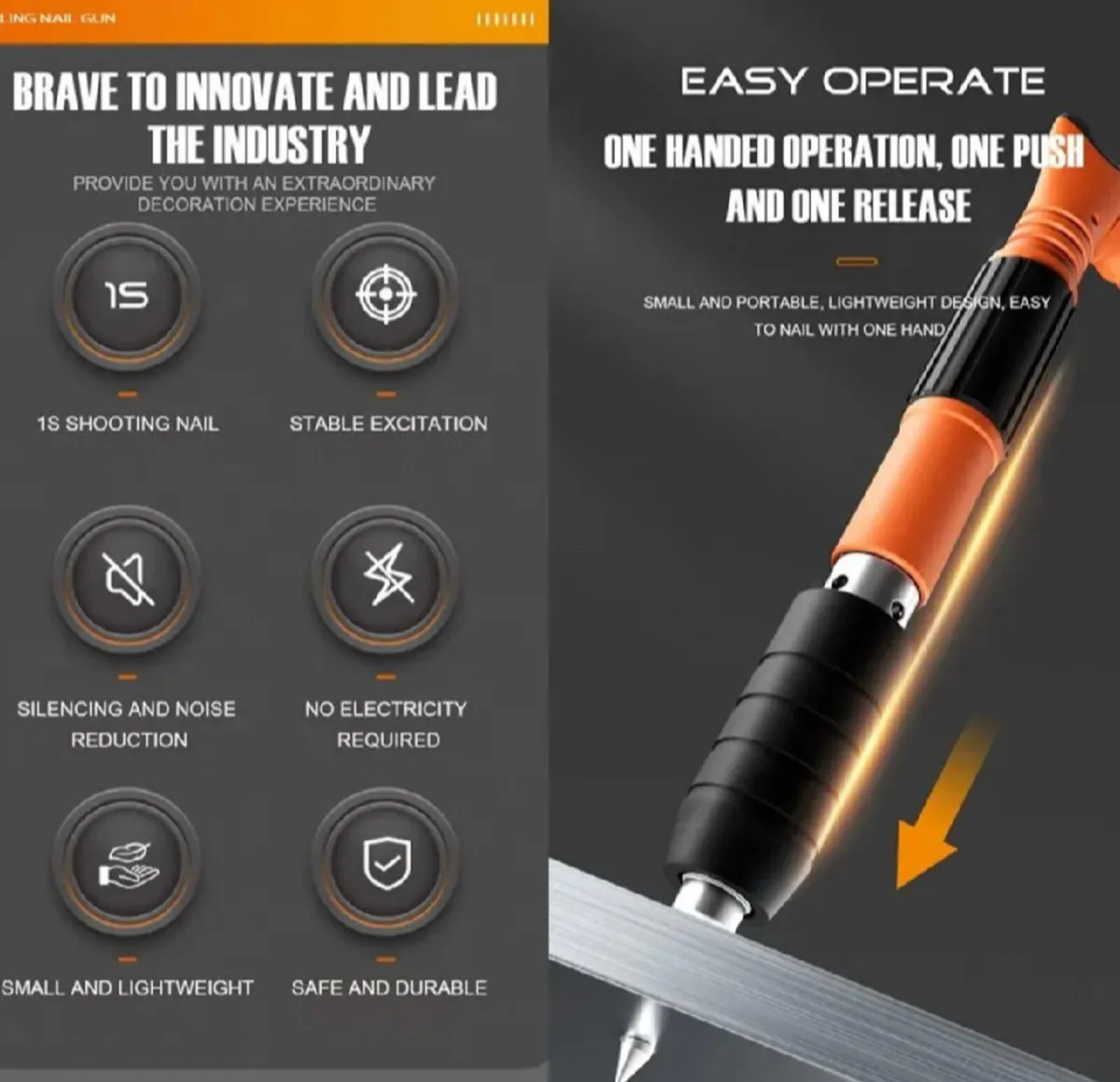 Mini Nail Gun Manual Air Nailer - Image 3