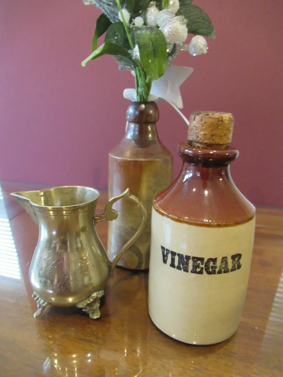 Antique vintage FLAGONS SILVER JUG cottage kitchen - Image 2