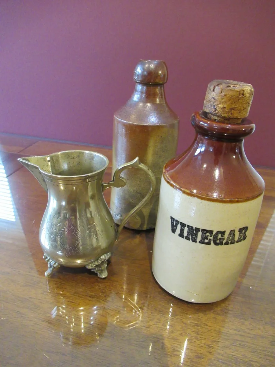 Antique vintage FLAGONS SILVER JUG cottage kitchen - Image 3