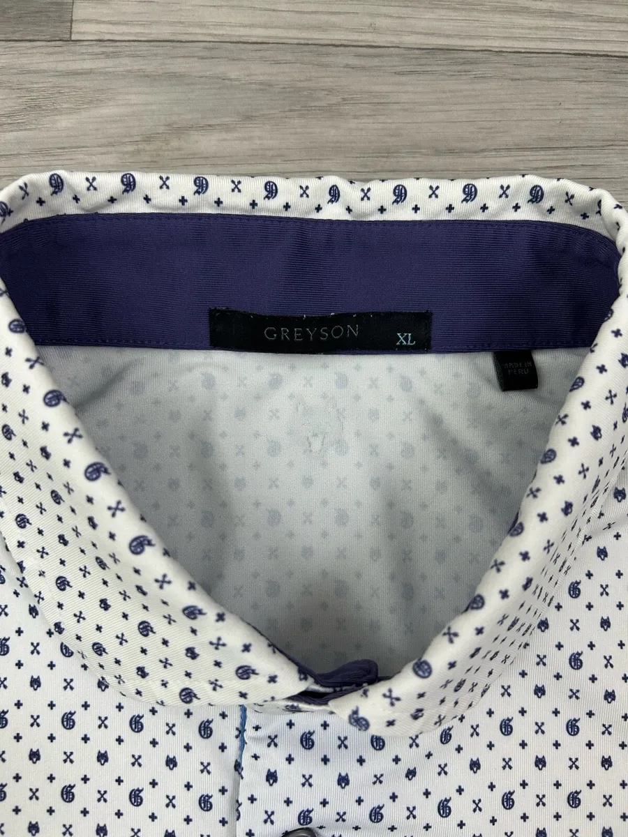 Greyson Patterned Golf Polo Shirt Mens XL/XXL - Image 3
