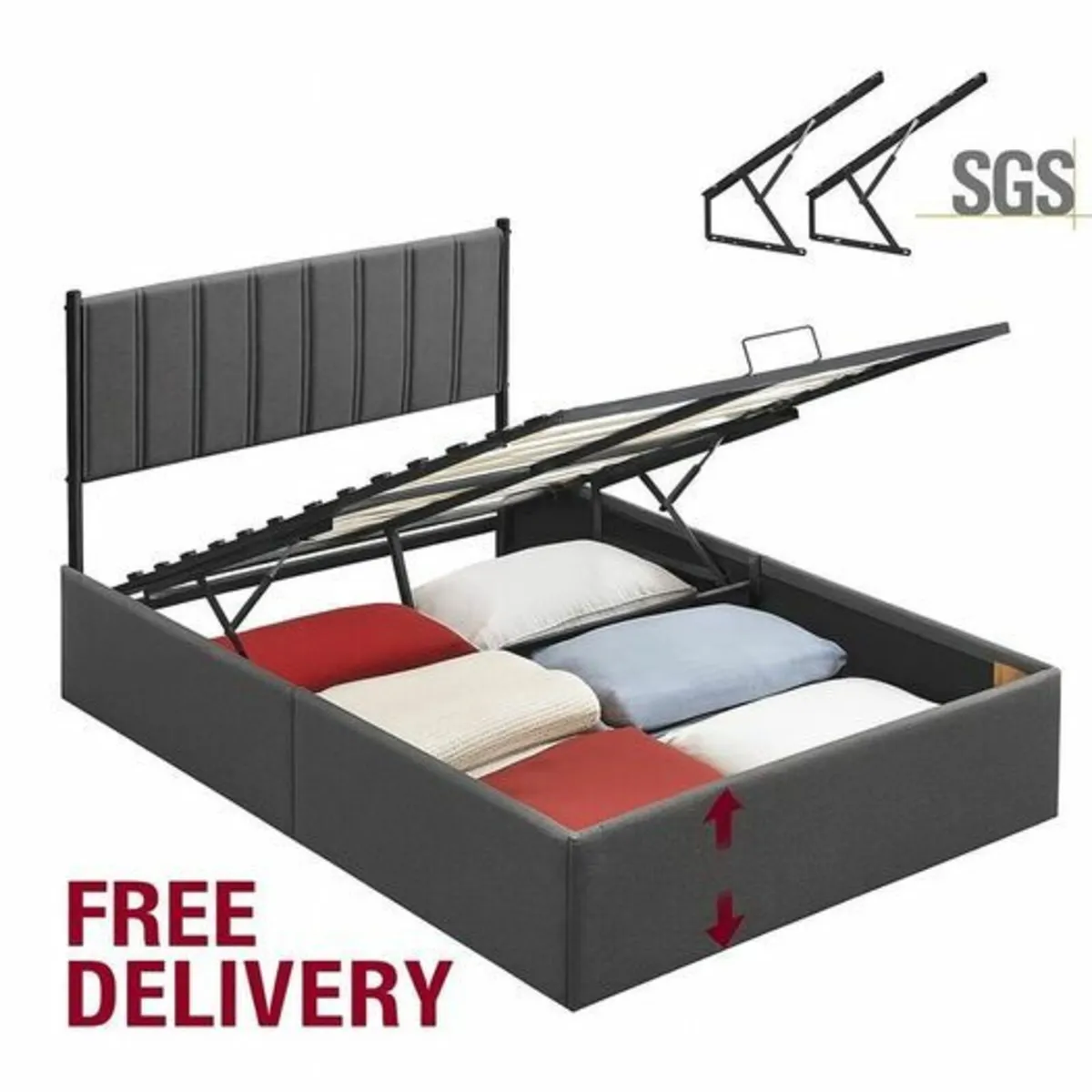 Hydraulic Ottoman Storage Bed – Double (4ft6) - Image 1