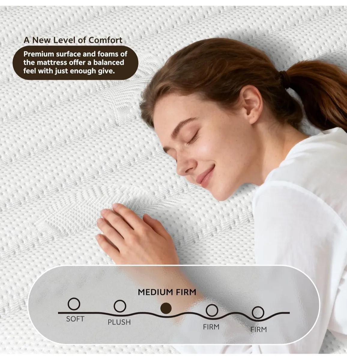 Single Mattress Hybrid Memory Foam Medium Firm Sin - Image 4