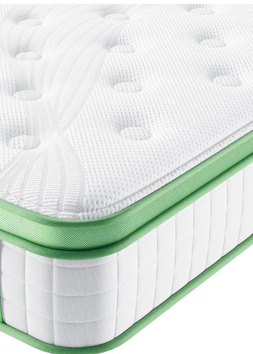 Single, 10 Inch Hybrid Mattress, Medium Firm with - Image 2