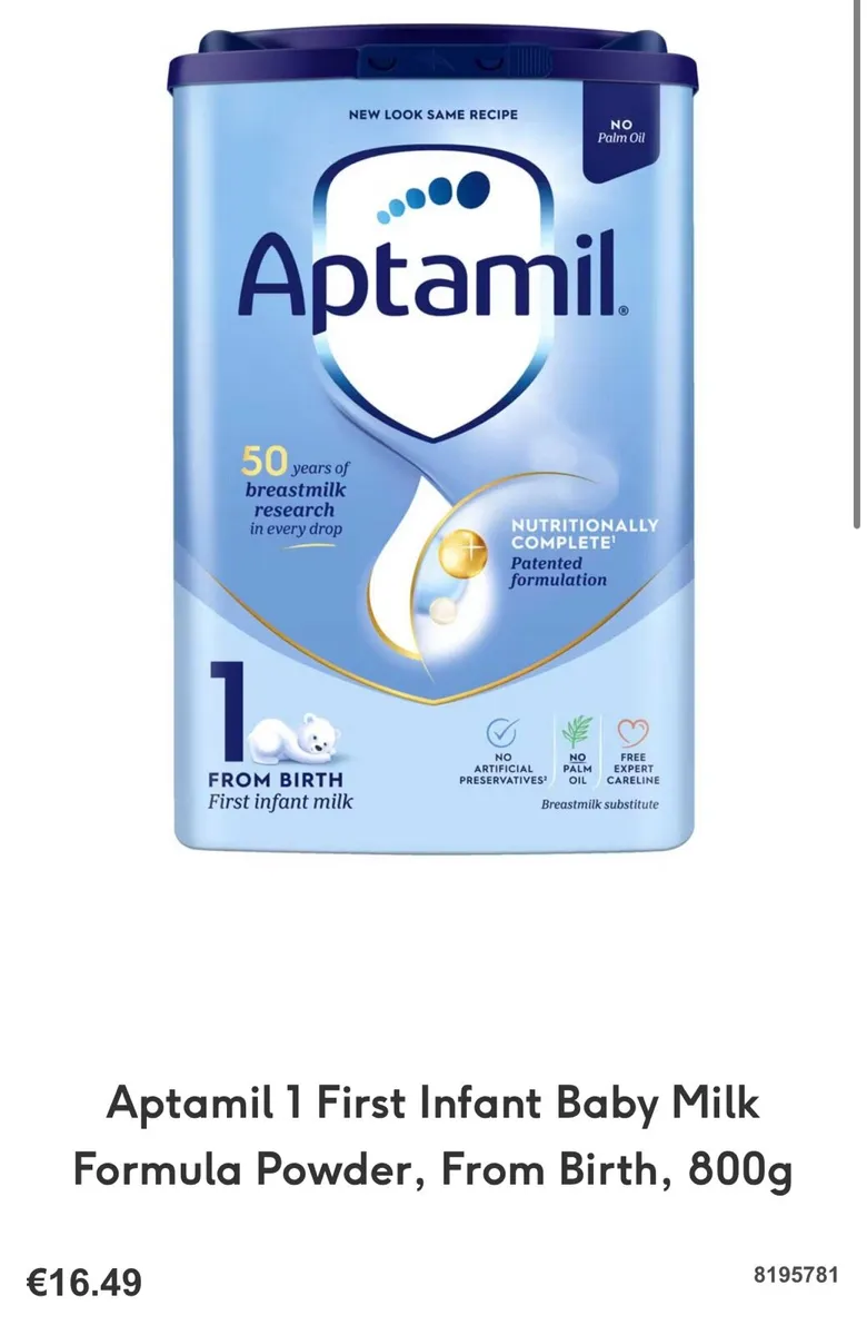 Aptamil 1 formula 800 mg
