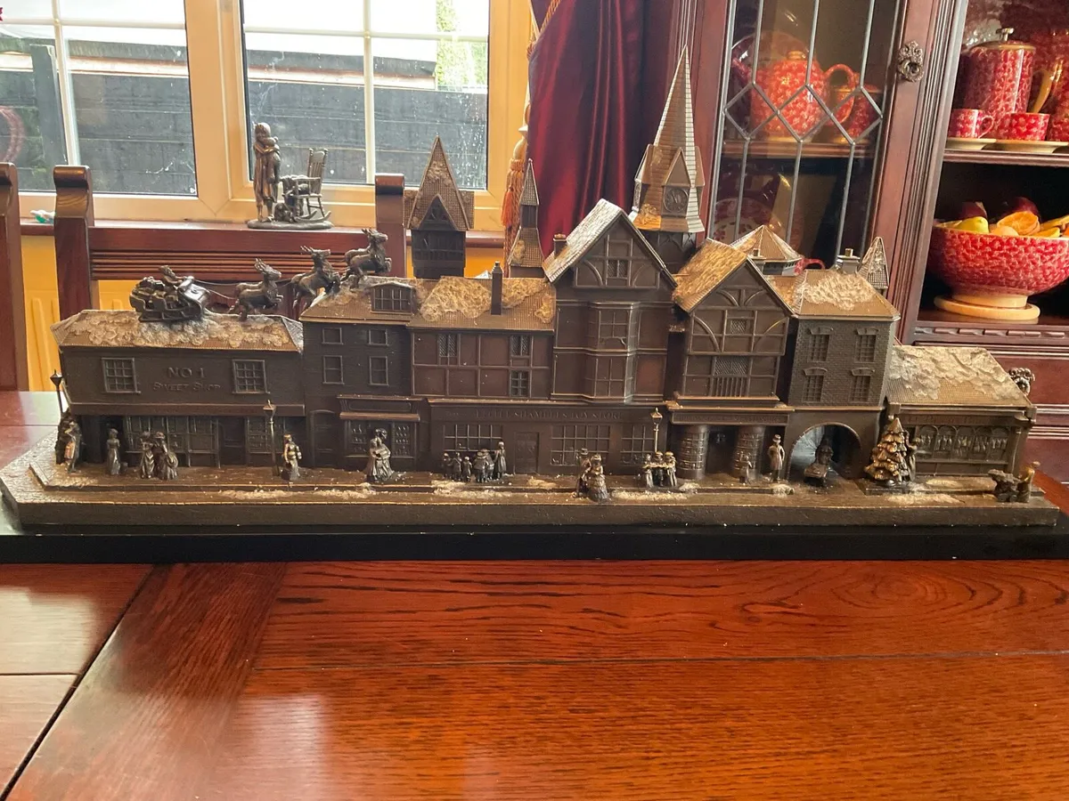 Genesis Victorian Christmas bronze  village scene - Image 1