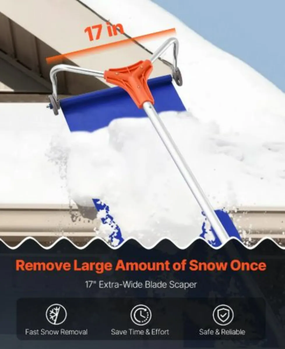 Snow Roof Rake, 27cm Aluminum Blade, 1.25-5.24 m - Image 2