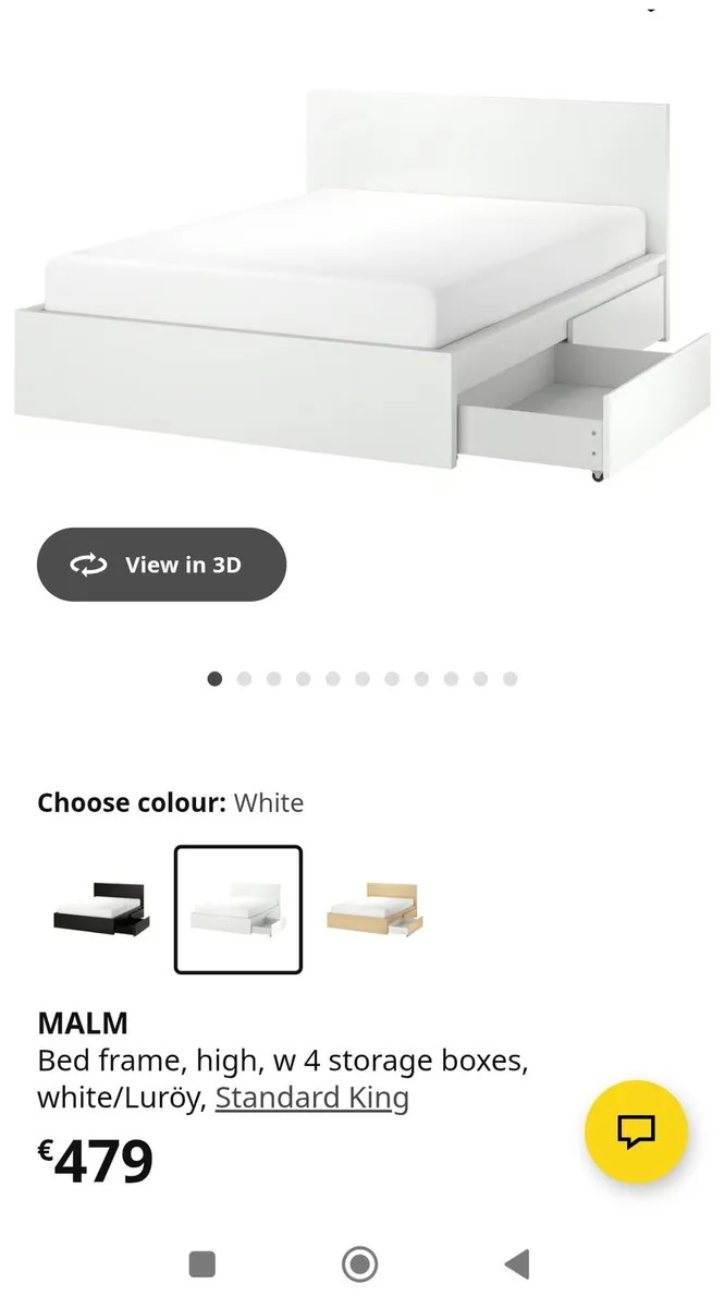 King bedframe with storage - Image 1