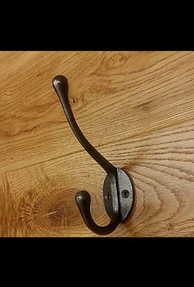 6 x Cast Iron Coat Hooks Vintage Retro Style NEW - Image 2