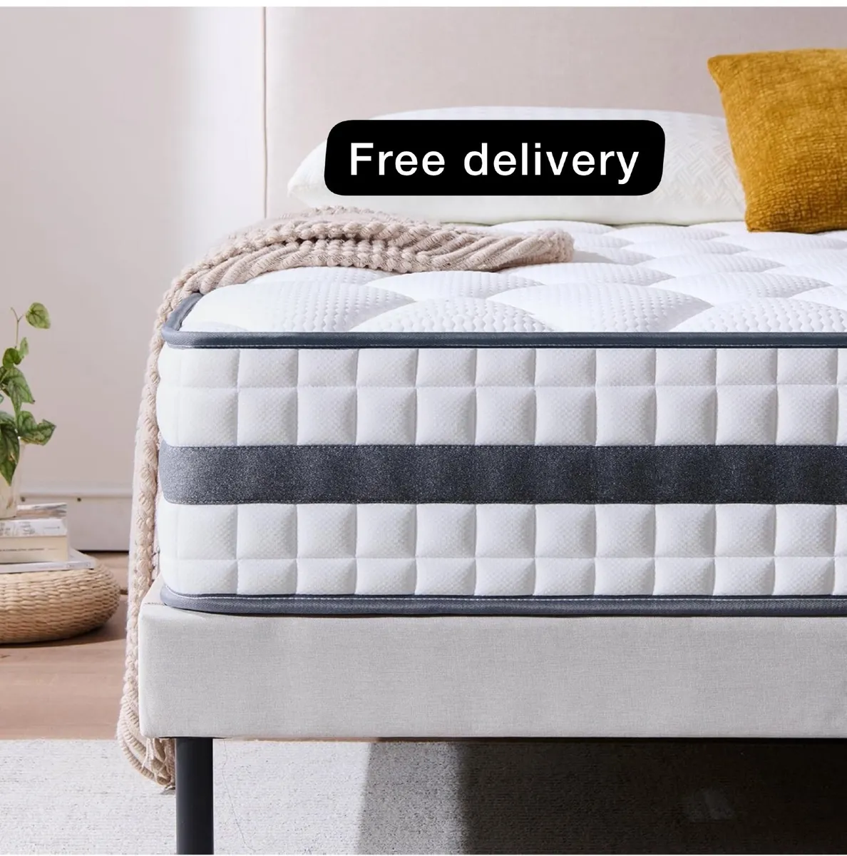 Single Mattress, Hybrid Memory Foam and Spring Mat - Image 1