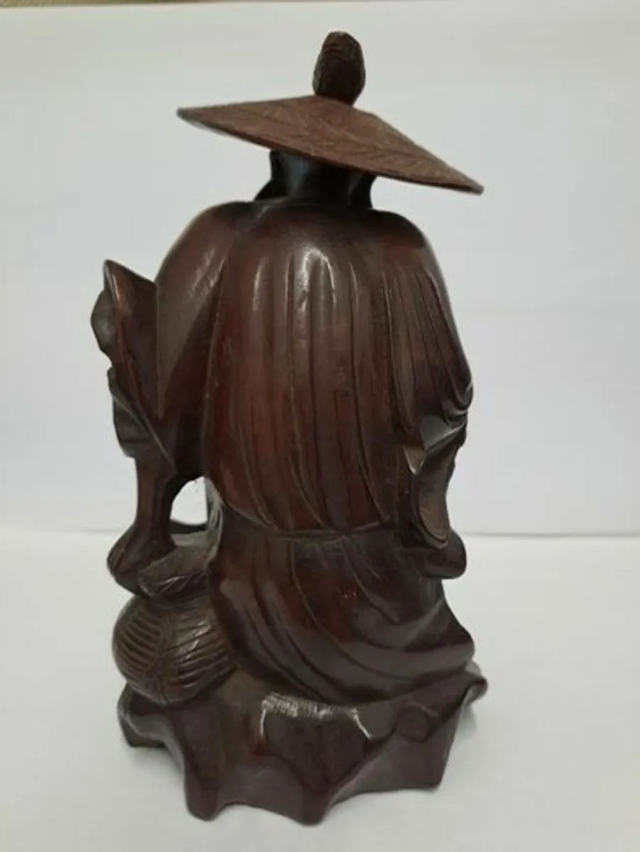 Antique Chinese wooden figurine - Image 4