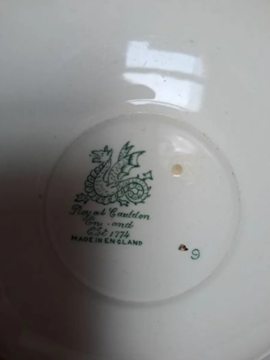 Antique Royal Cauldon cup, saucer and cake plate - Image 4