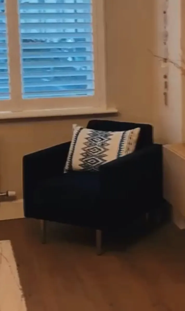 Two blue West Elm Armchairs - Image 2