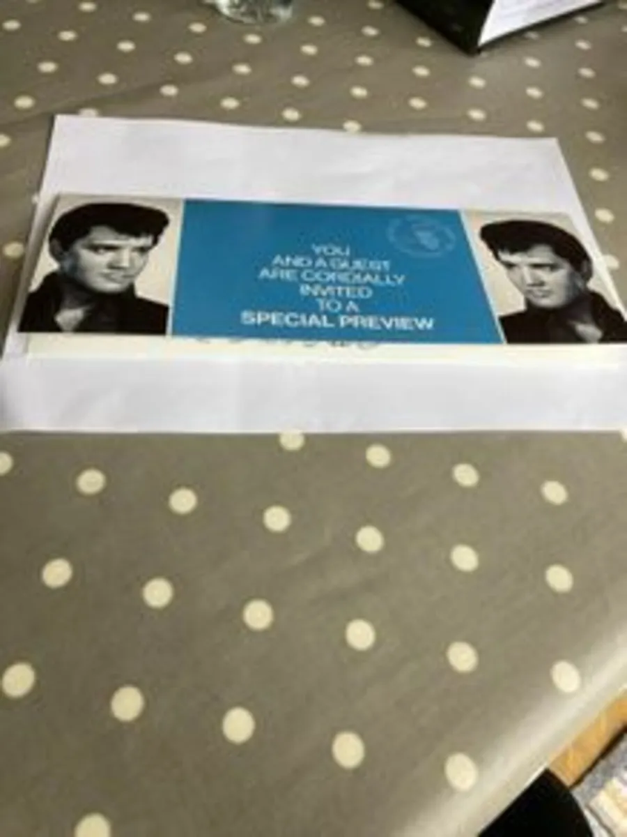 Elvis Memorabilia - Invitation to Special Preview