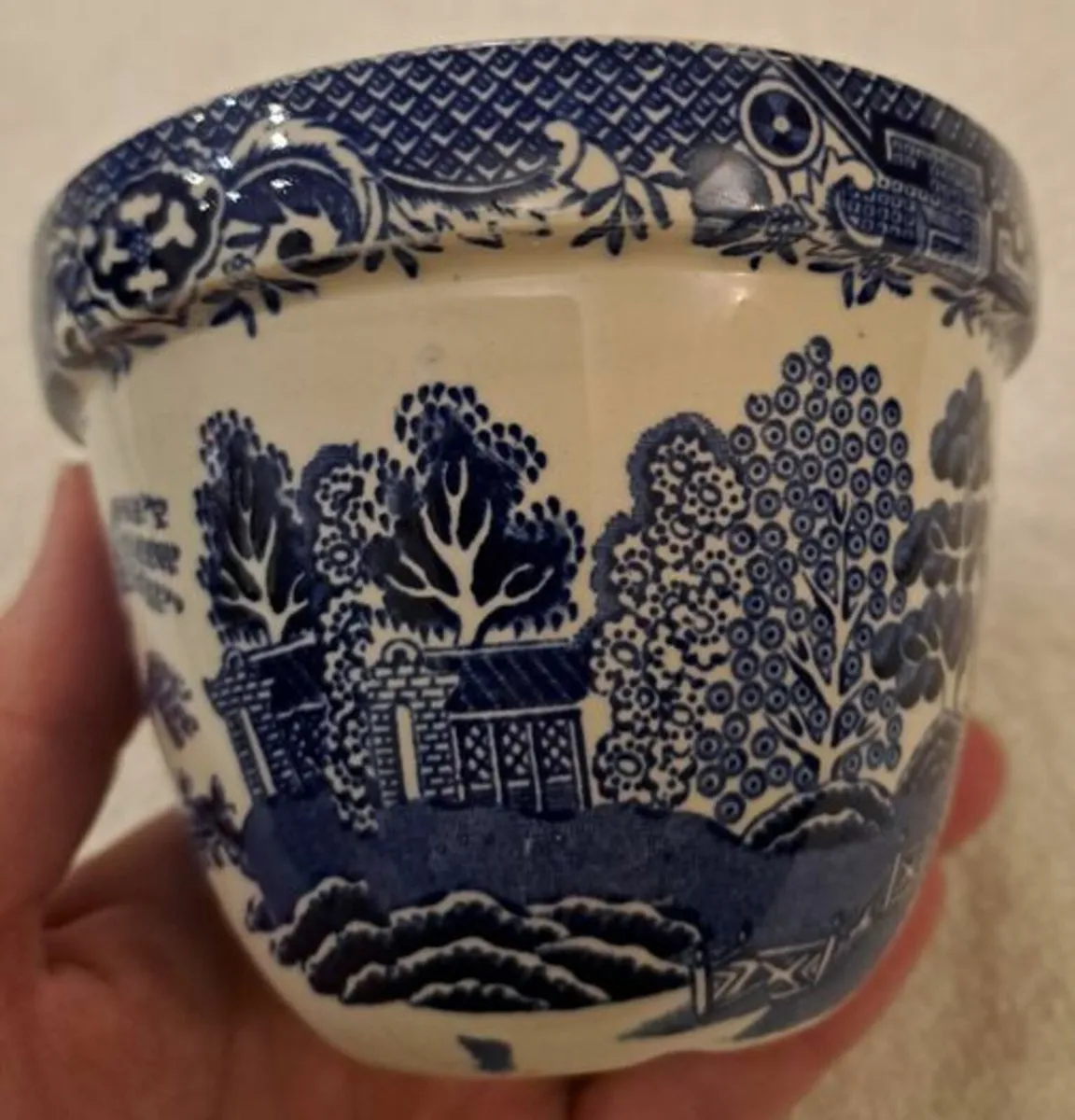 Antique blue and white willow pattern - Image 4